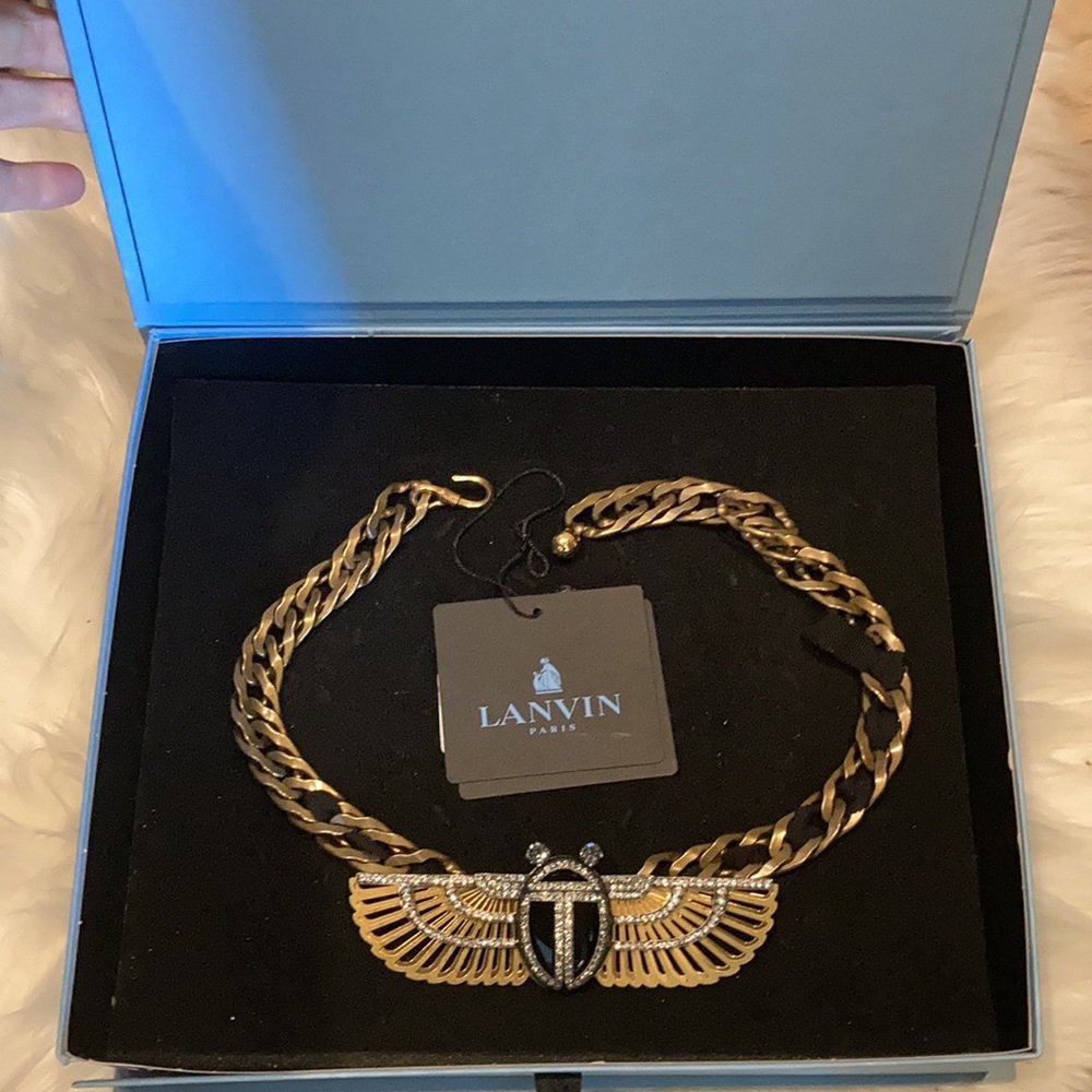 Lanvin Scarab Beetle necklace.